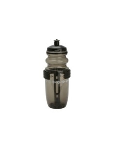 Water Bottle with PVC Cage 18oz Black.